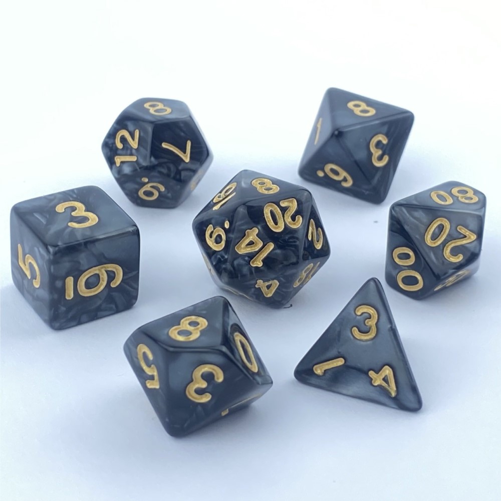 Game Token Counter - مجموعة من 7 قطع من النرد