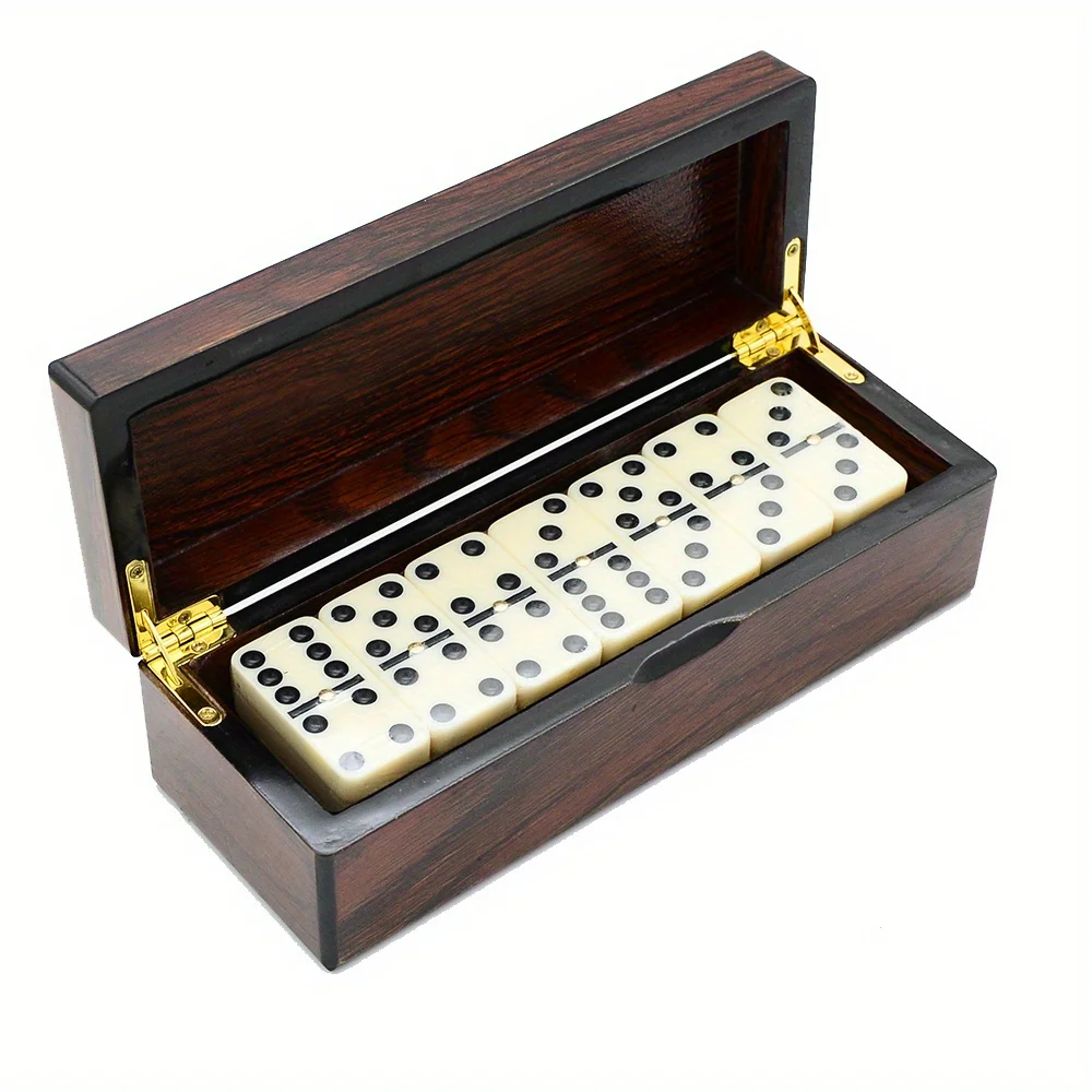 Board Game For 2 People - [مجموعة ألعاب الدومينو الخشبية] 28 قطعة