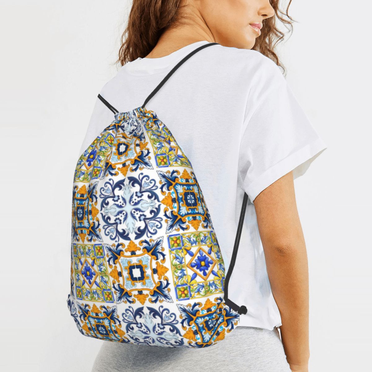 نسخة من بلاط صقلية الطراز، حقا - مراجعة Tile Bag Drawstring وسعره