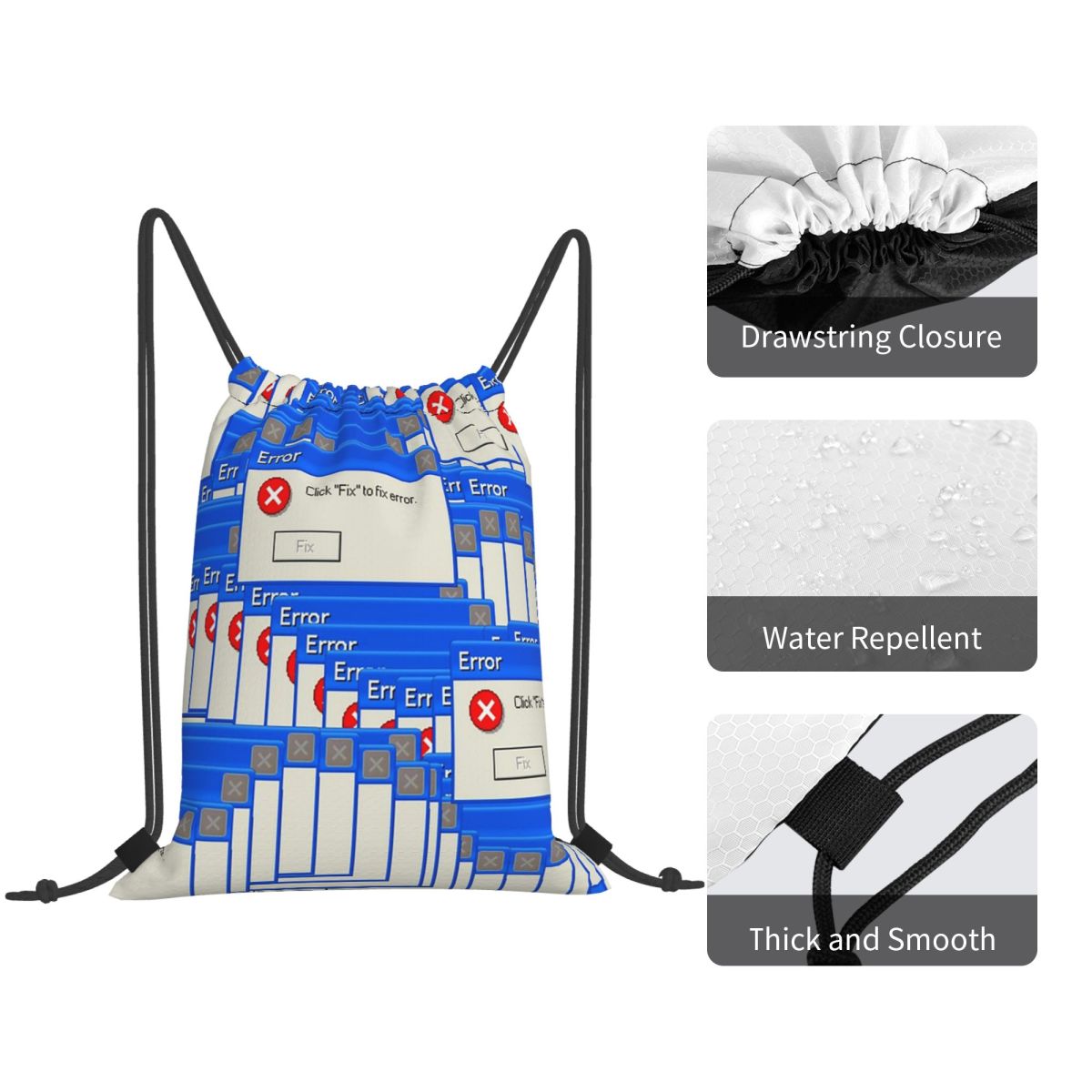 حقائب ظهر كاجوال بتصميم Window - مراجعة Tile Bag Drawstring وسعره