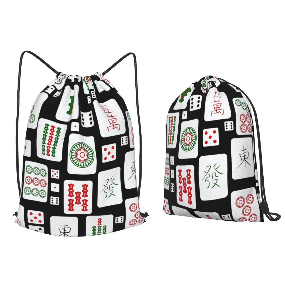 حقائب ظهر بتصميم قطع الماهجونغ - مراجعة Tile Bag Drawstring وسعره