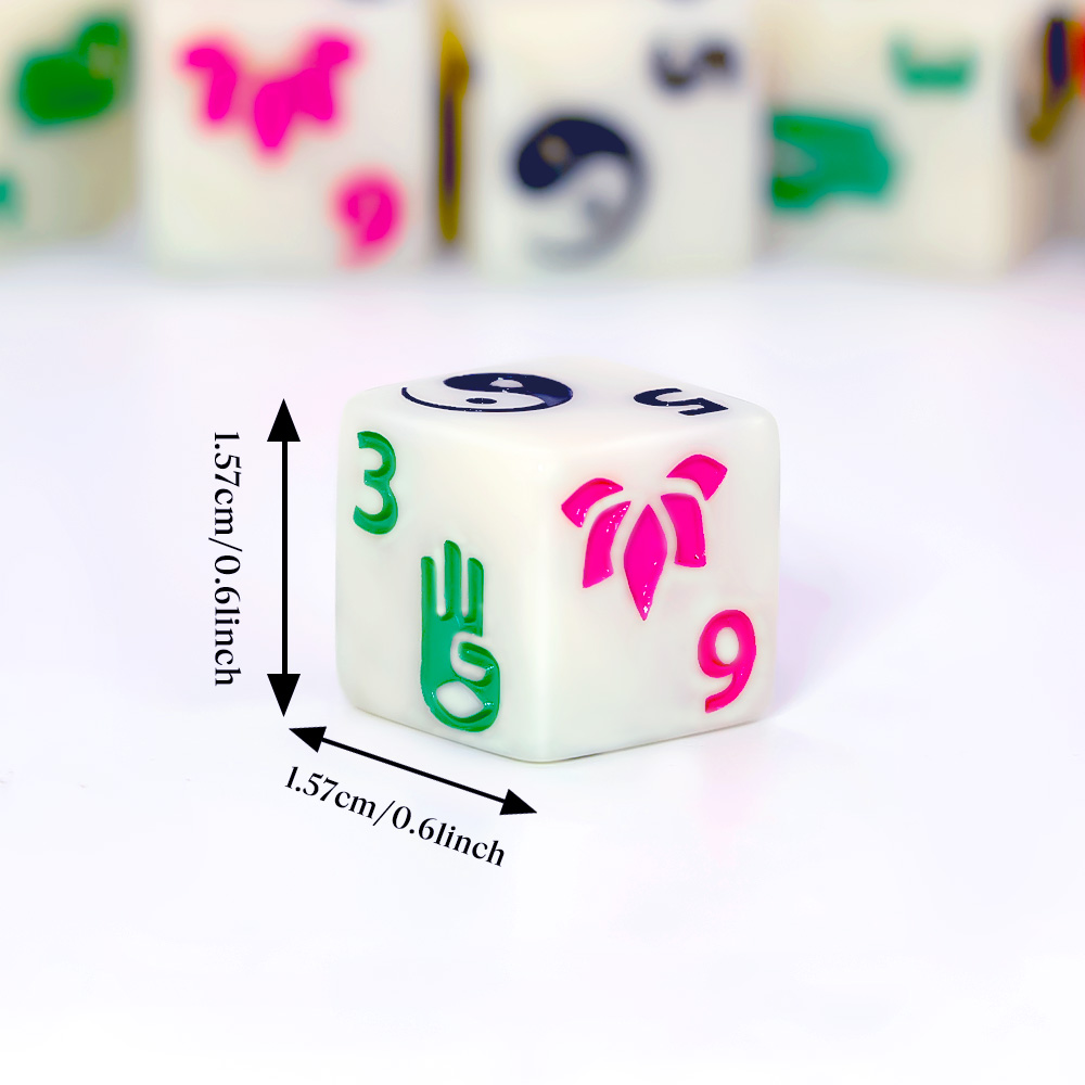 مجموعة من 6 قطع من النرد متعدد - مراجعة Board Game Zen وسعره