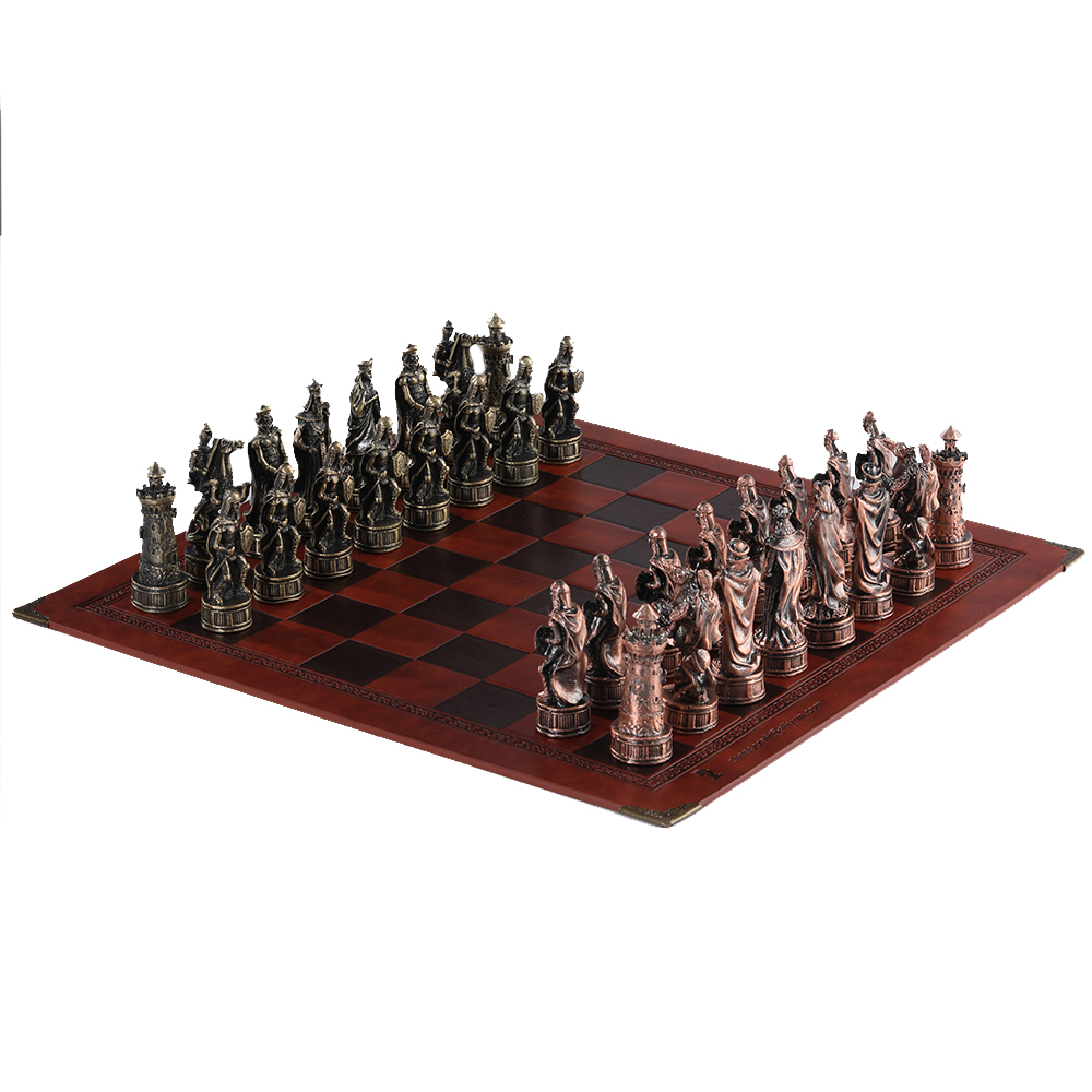 المعادن موضوع الشطرنج 32 قطعة  - مراجعة Yearbook Board Game Theme وسعره