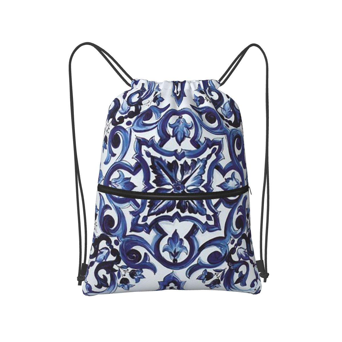 حقائب ظهر زرقاء مزخرفة بنقوش ز - مراجعة Tile Bag Drawstring وسعره