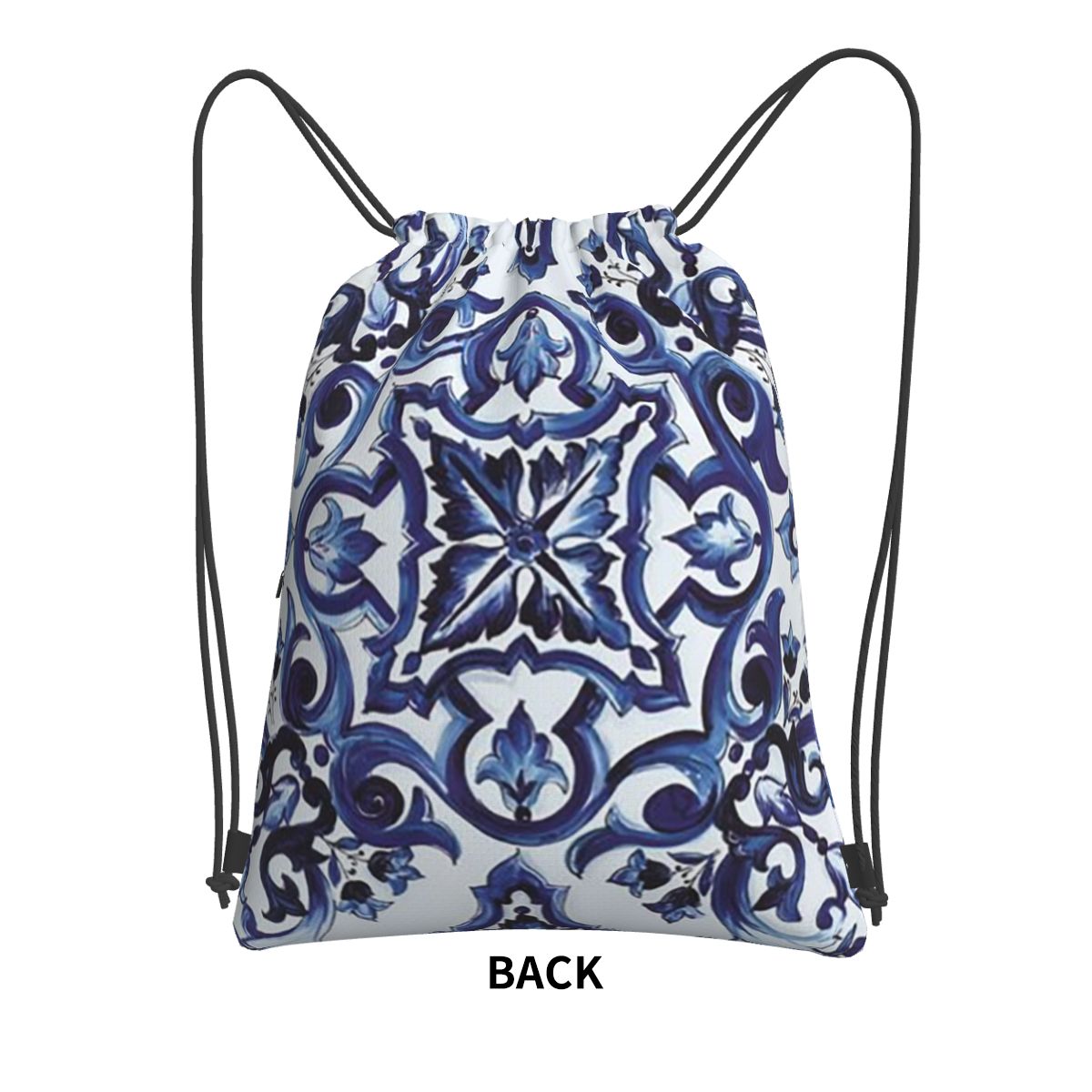 حقائب ظهر زرقاء مزخرفة بنقوش ز - مراجعة Tile Bag Drawstring وسعره