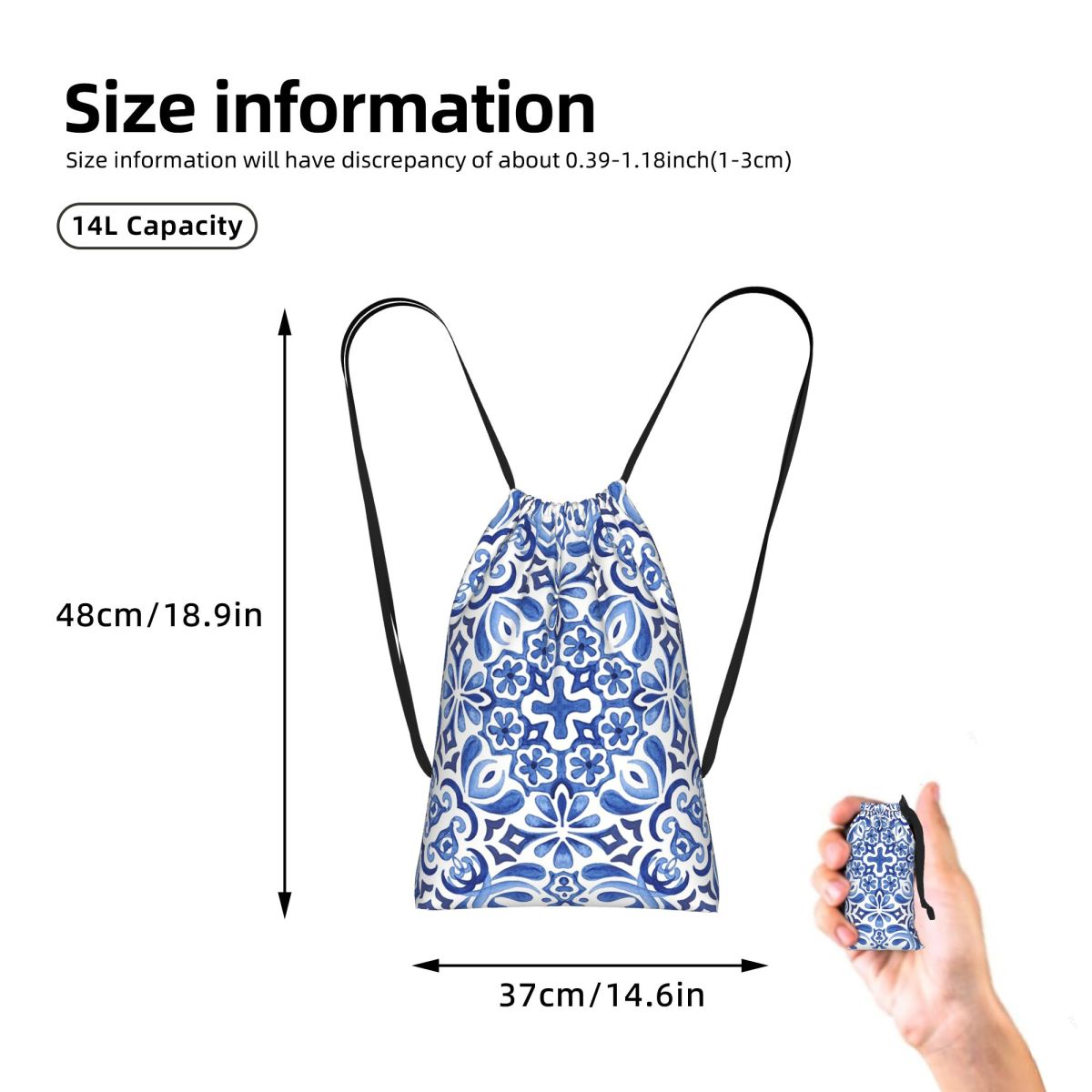 حقيبة ظهر رياضية برباط من نوع  - مراجعة Tile Bag Drawstring وسعره