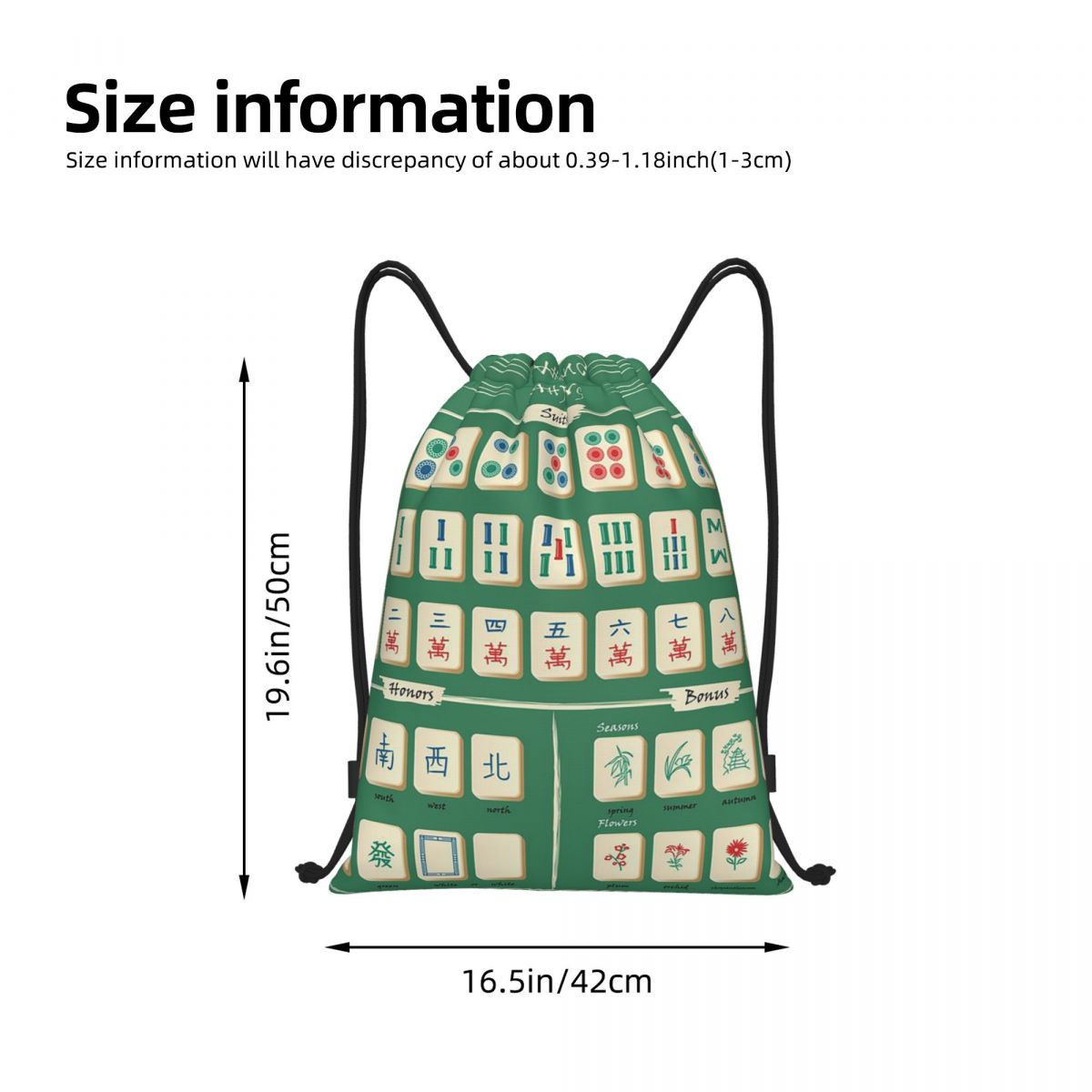 حقائب ظهر بنمط بلاط الماهجونغ، - مراجعة Tile Bag Drawstring وسعره