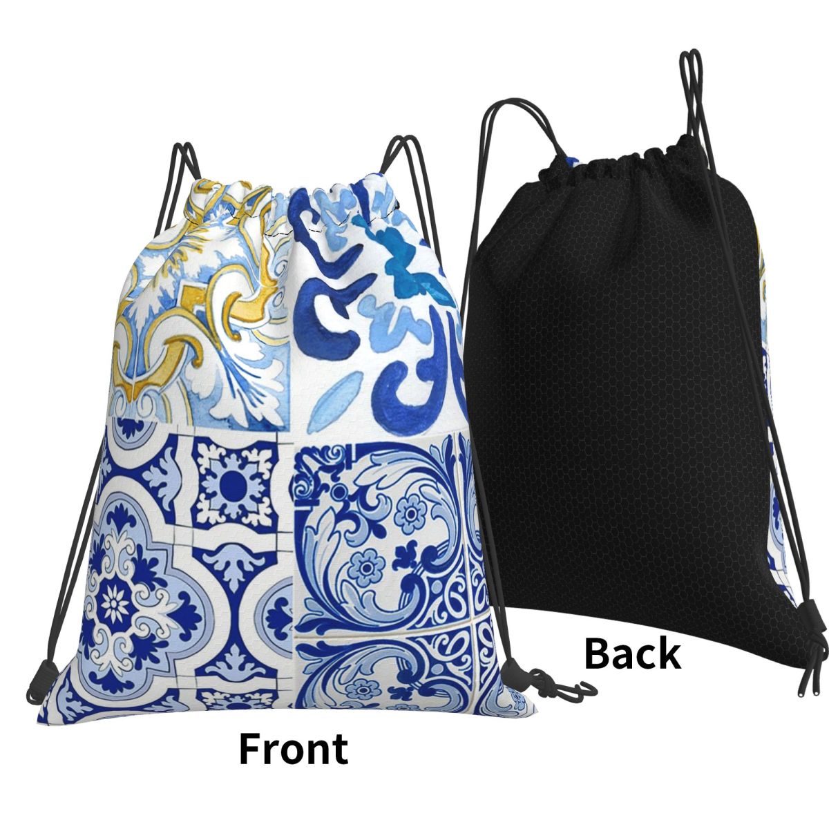 حقائب ظهر بتصميم فسيفساء صقلية - مراجعة Tile Bag Drawstring وسعره