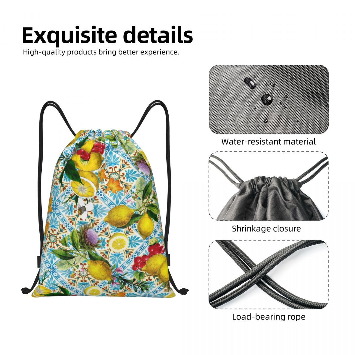 أكياس برباط من الليمون والبلاط - مراجعة Tile Bag Drawstring وسعره
